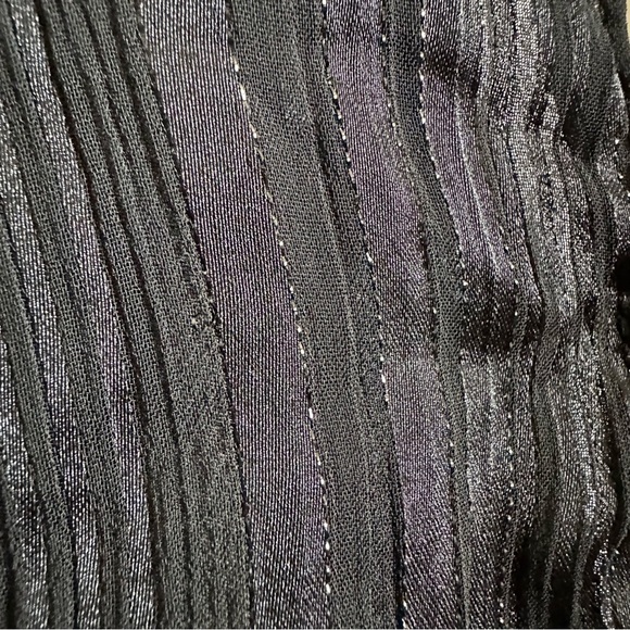 Victoria secret black plisse wrap wide-leg jumpsuit,  Chiffon Wrap Jumpsuit. - Picture 7 of 10